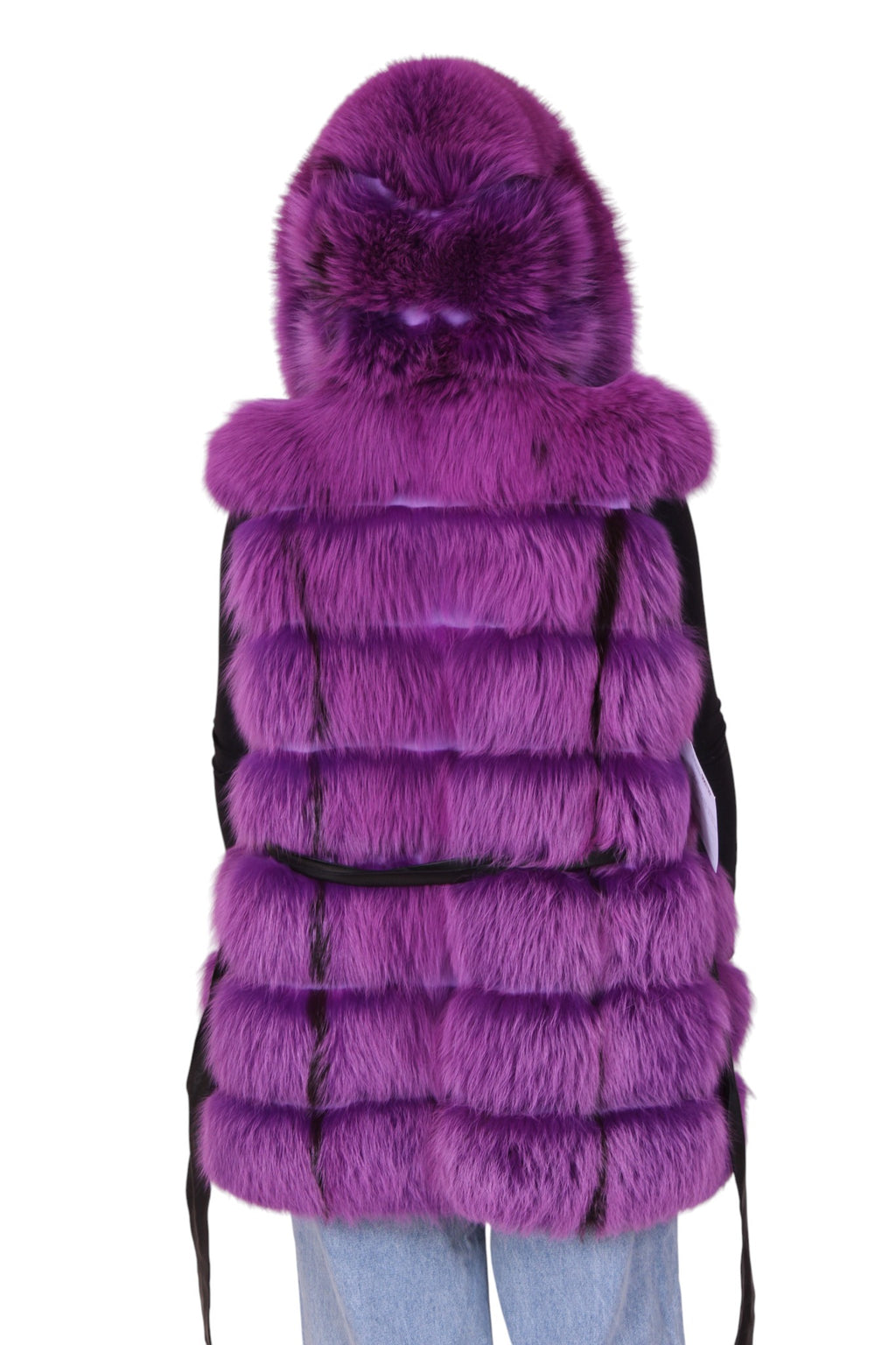 Gilet smanicato pelliccia di volpe