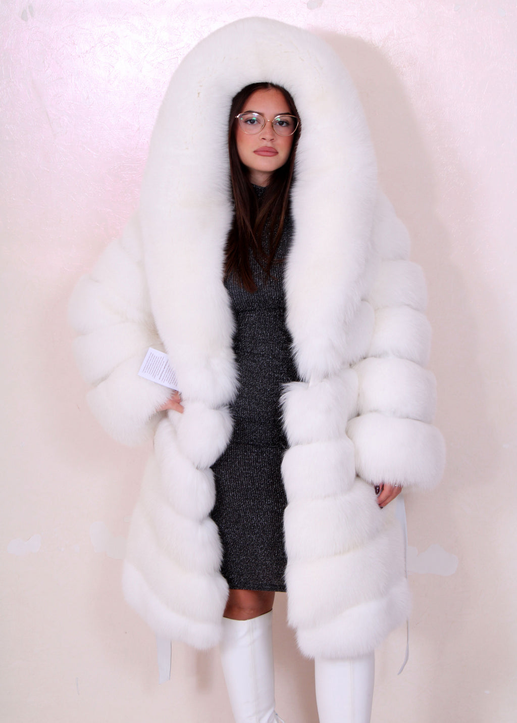 Shadow fox fur jacket
