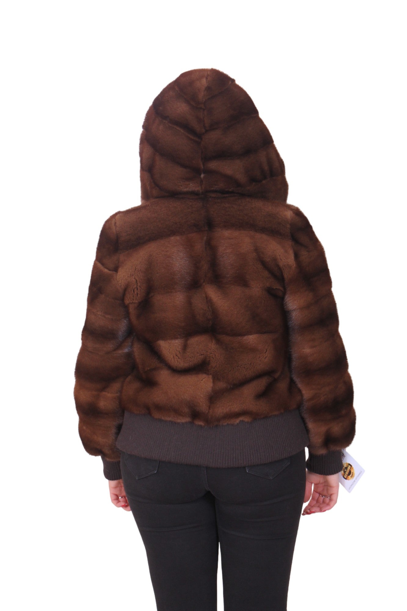 Mink fur bomber jacket