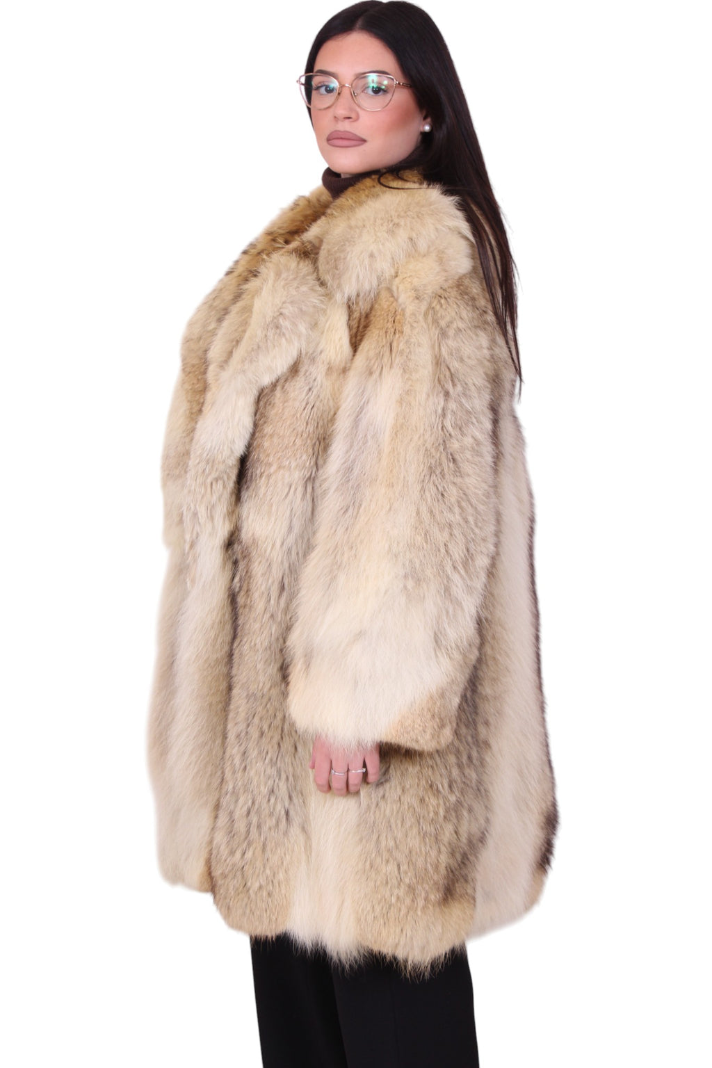 Giacca pelliccia di coyote vintage