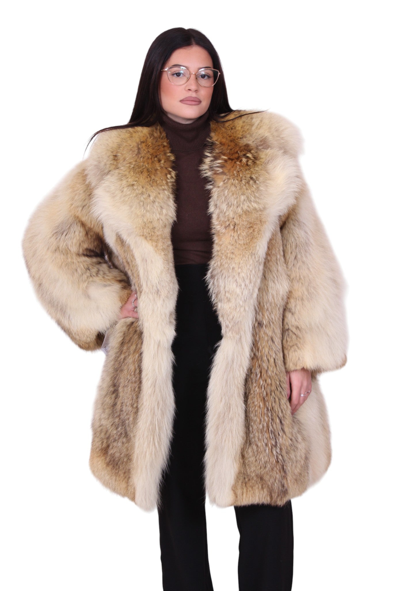 Giacca pelliccia di coyote vintage