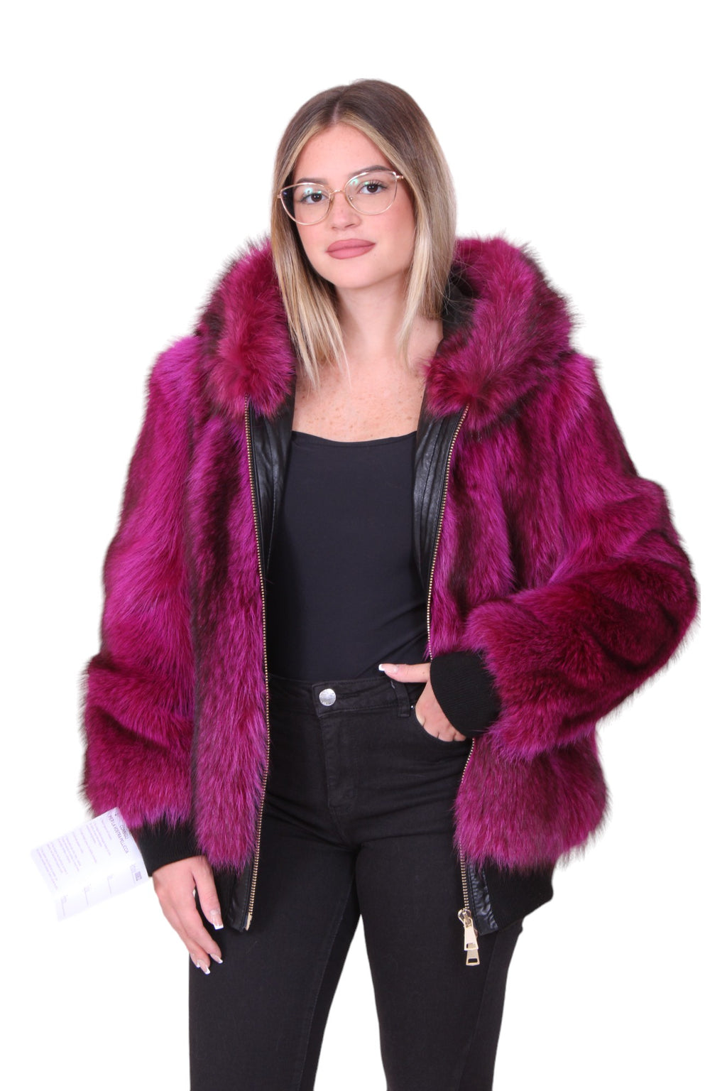 Marmot fur bomber jacket