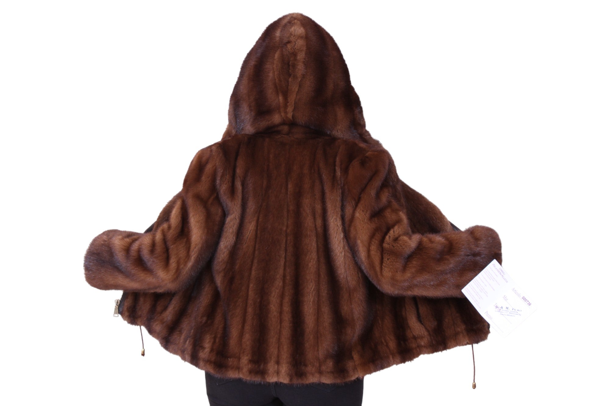 Mink fur bomber jacket