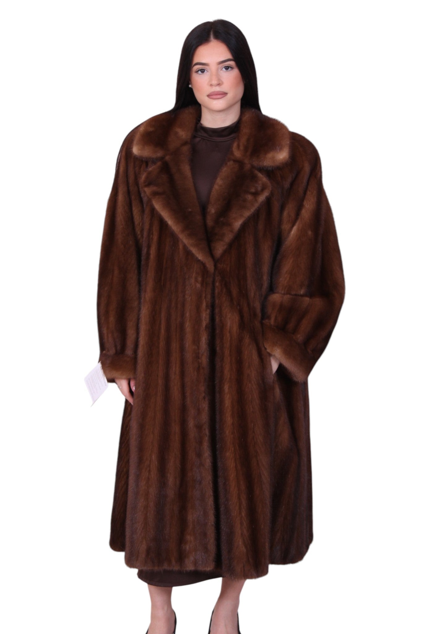 vintage long mink fur coat
