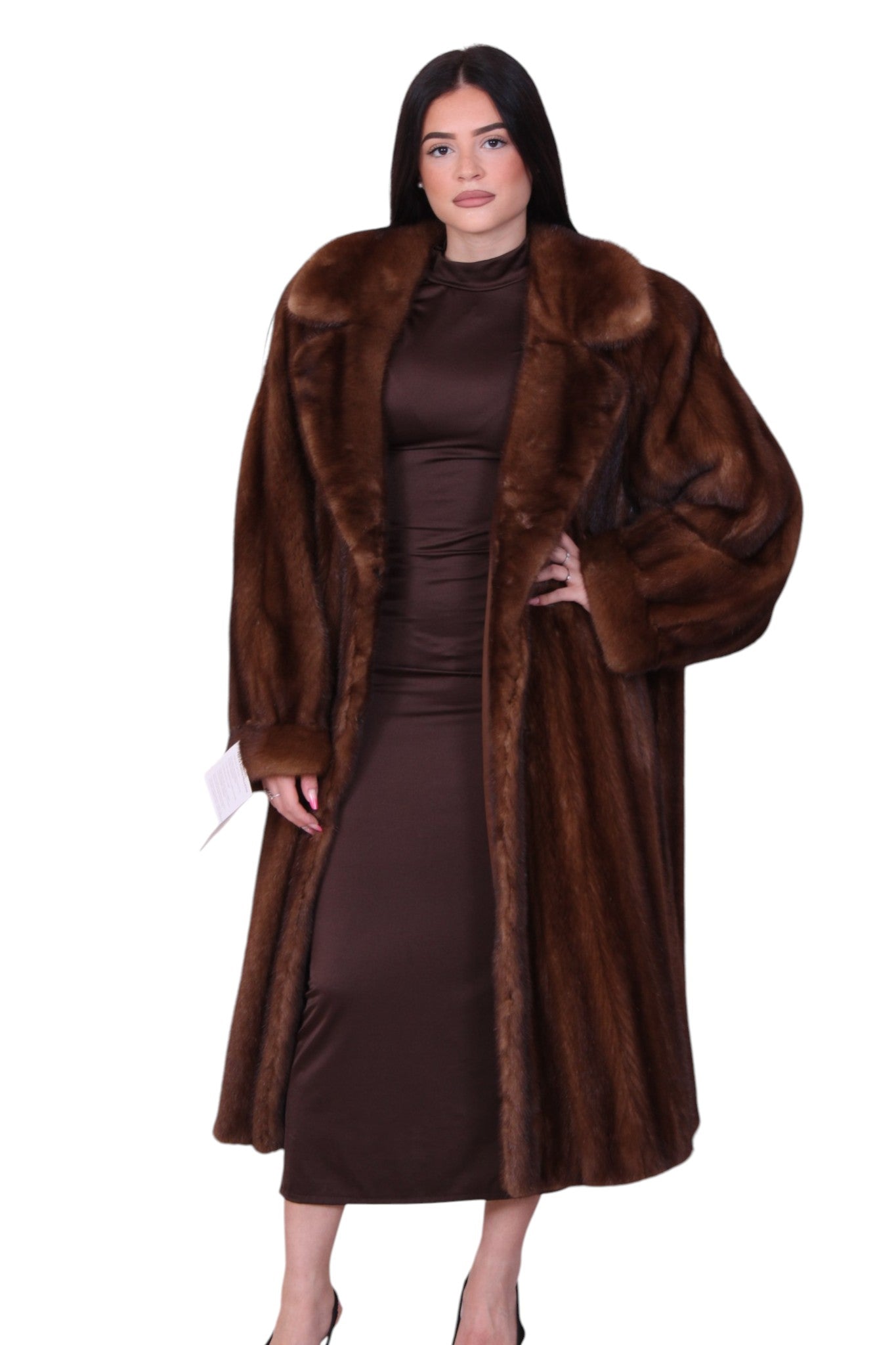 vintage long mink fur coat