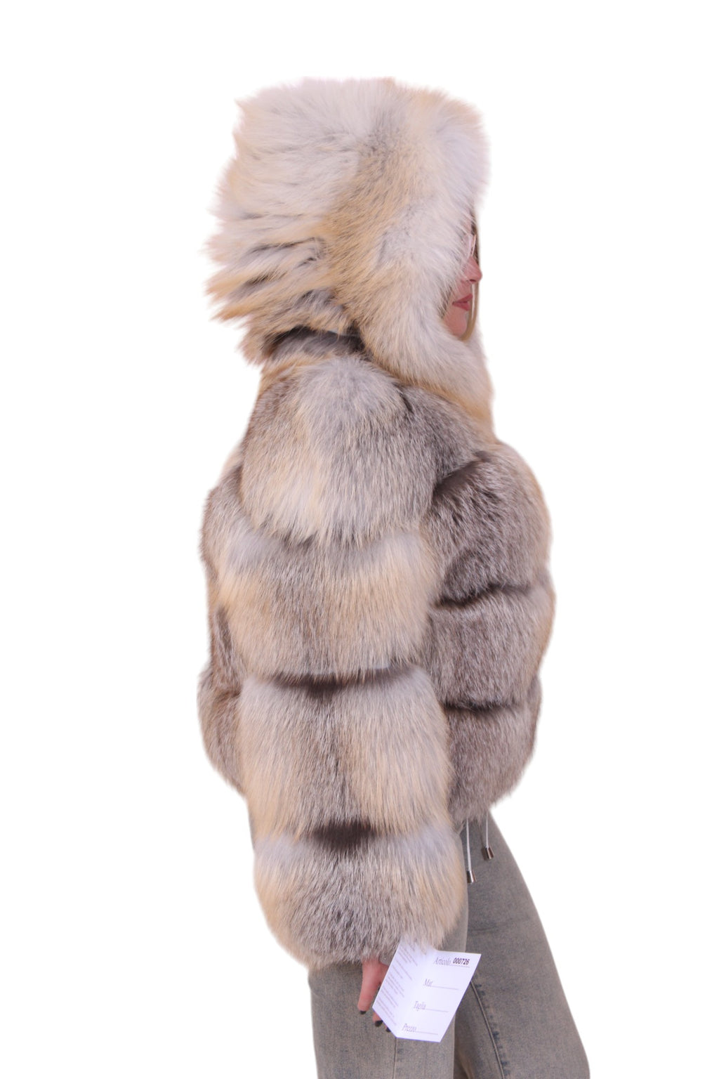 Golden fox fur bomber