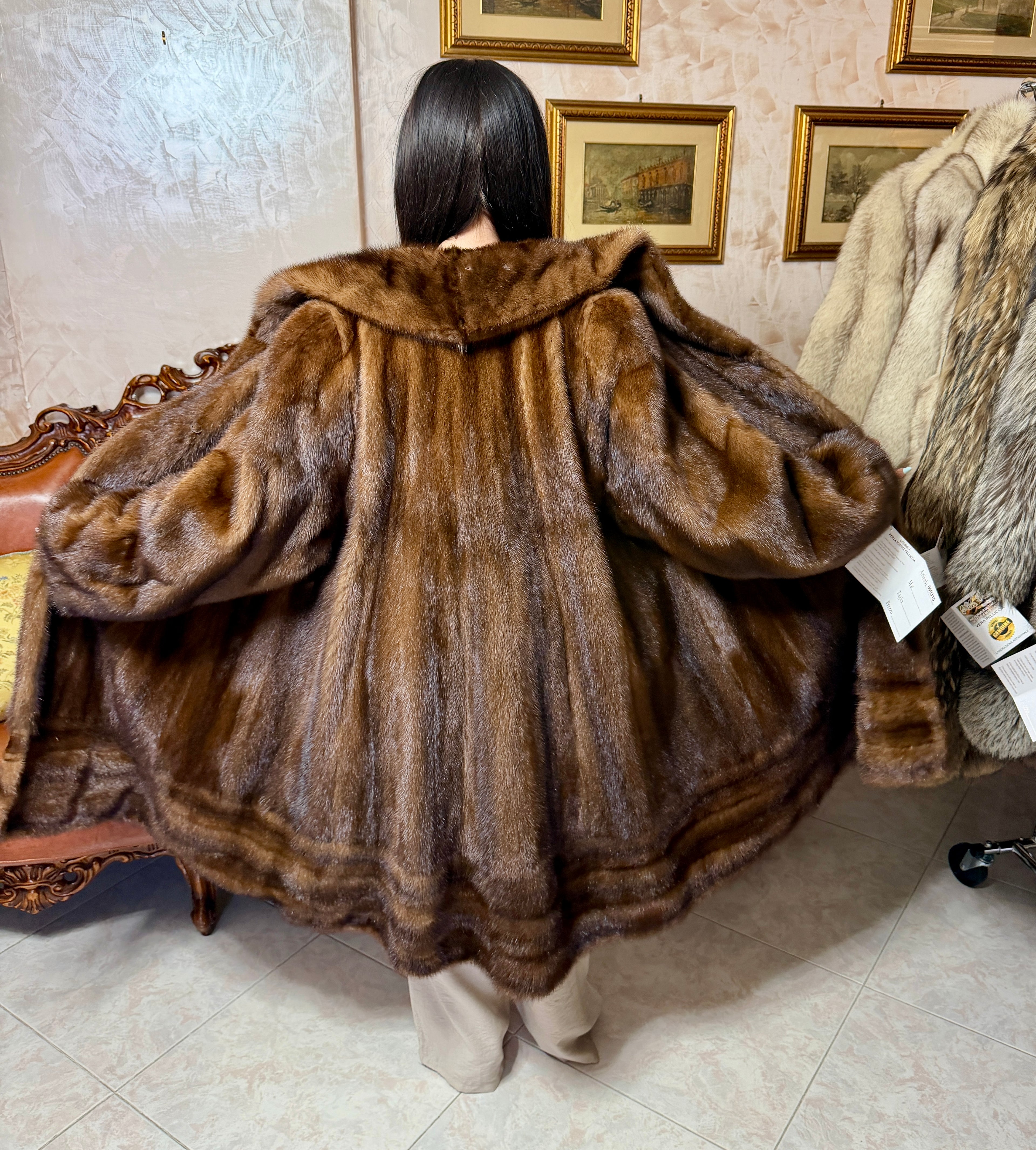 Mink fur coat