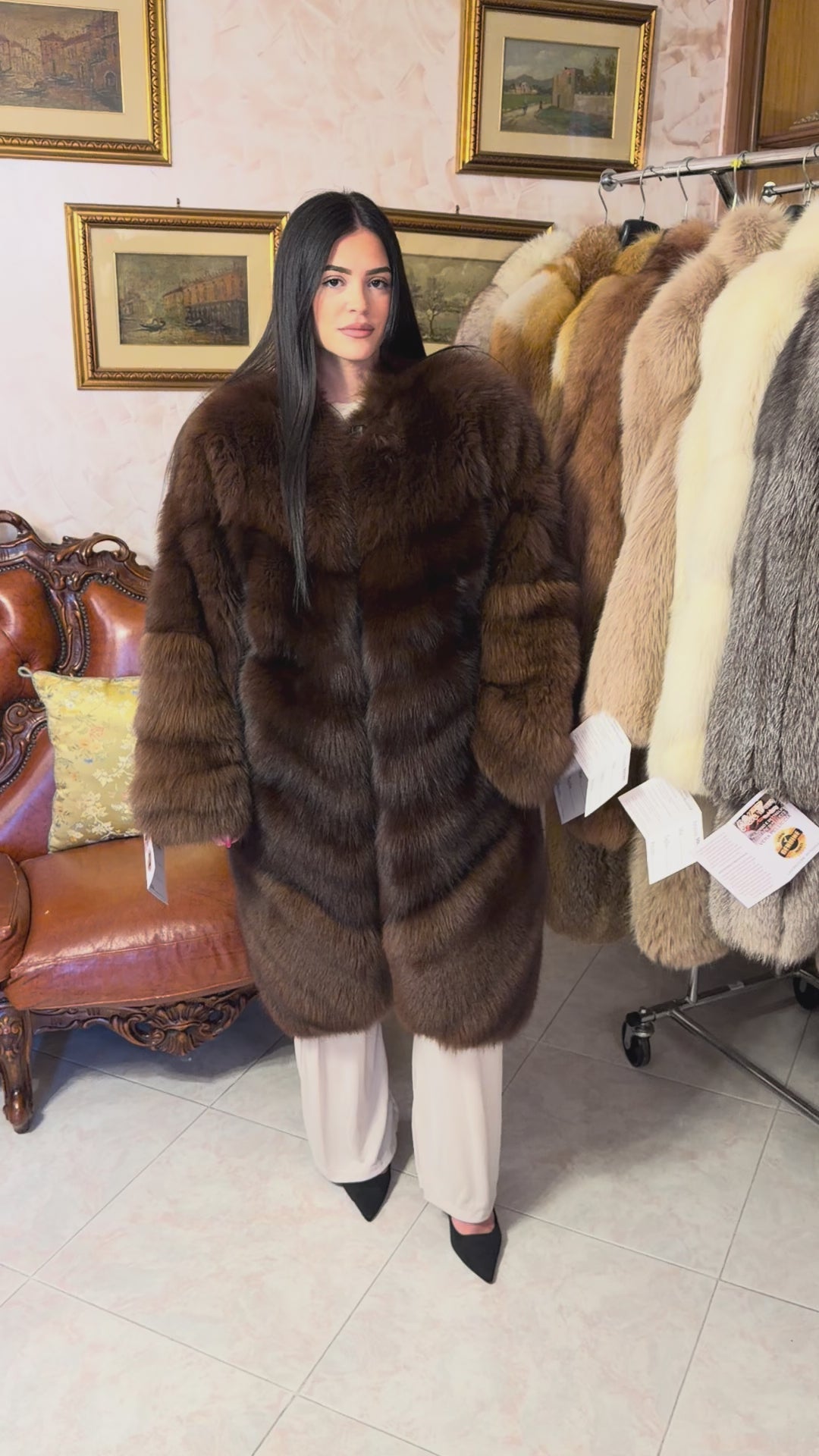 Cappotto pelliccia di volpe