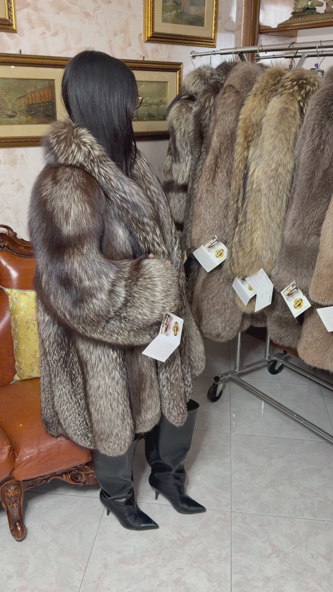 Giacca pelliccia volpe