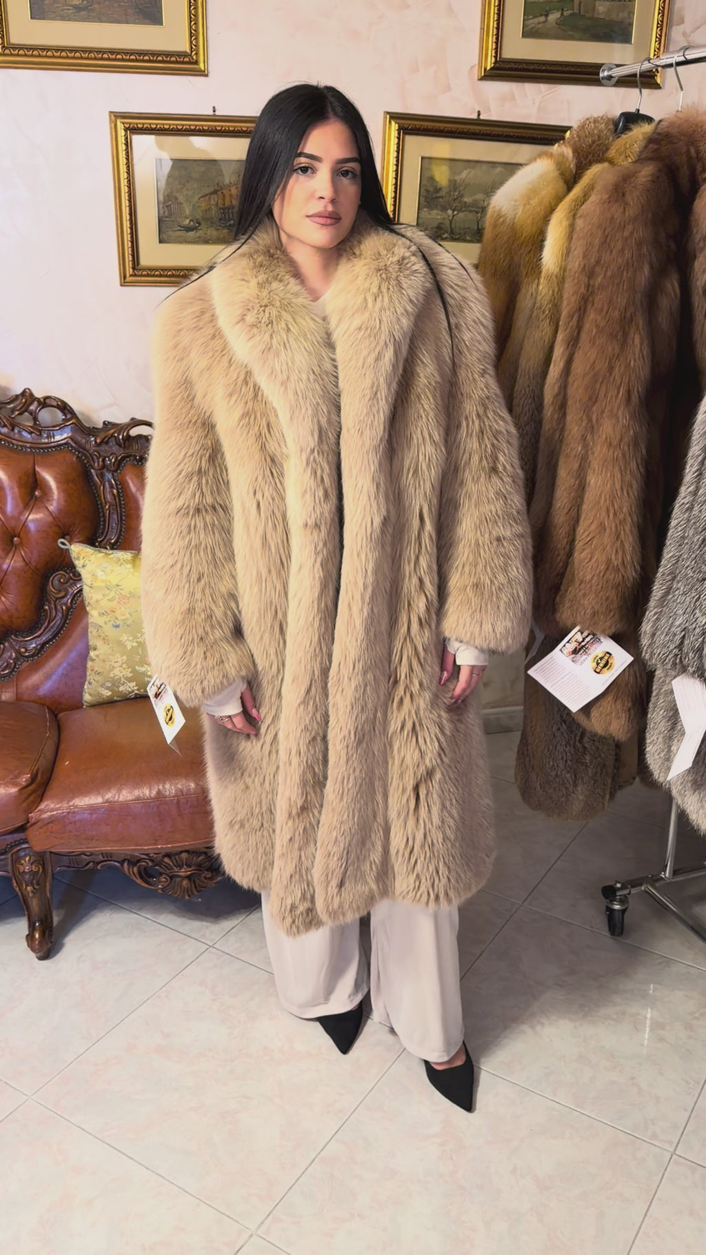 Fox fur coat