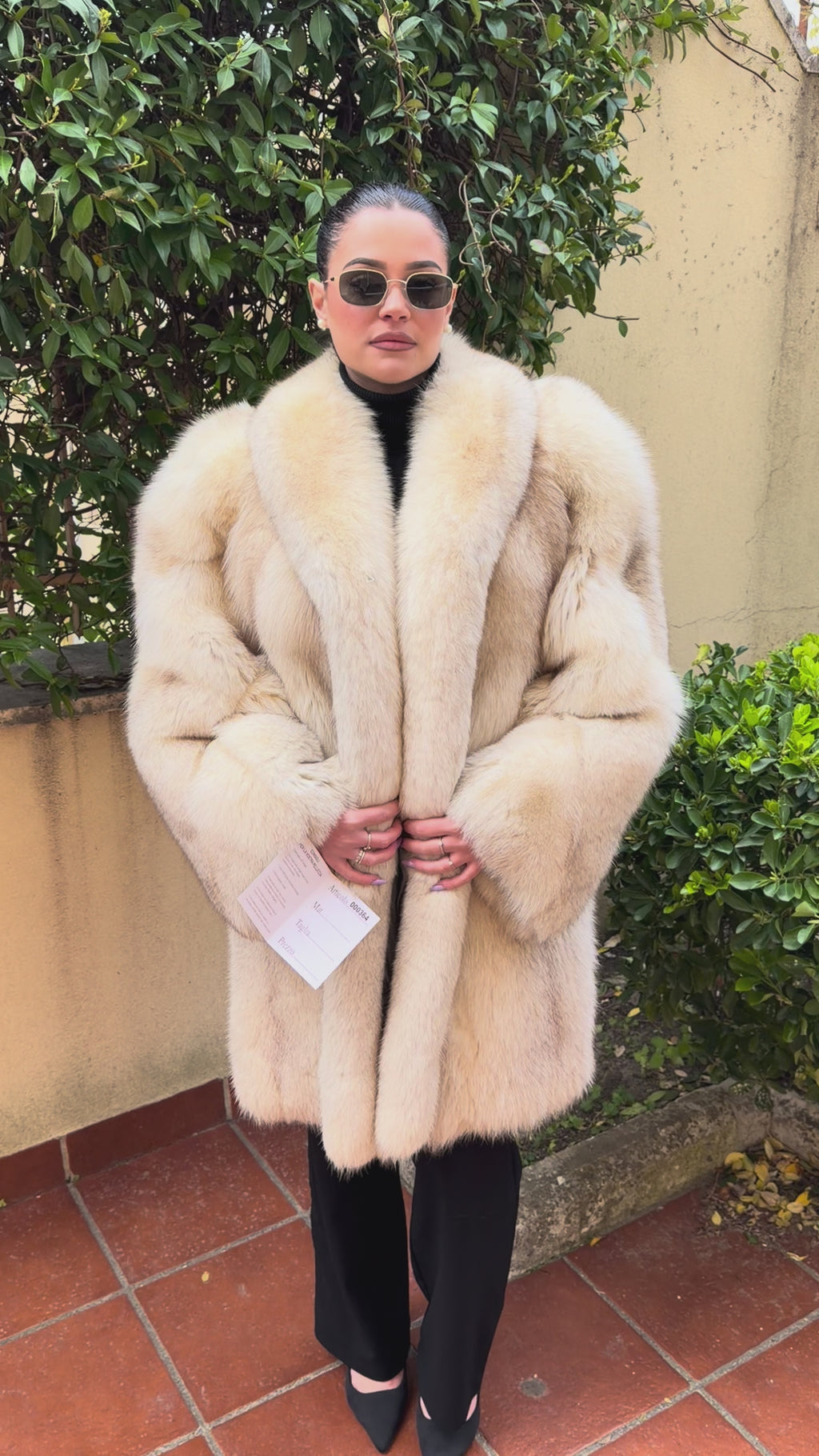 Vintage long fox jacket