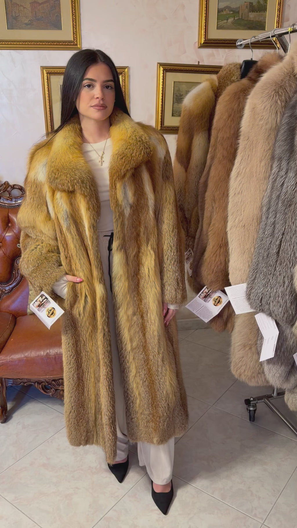 Vintage Fuchspelzmantel