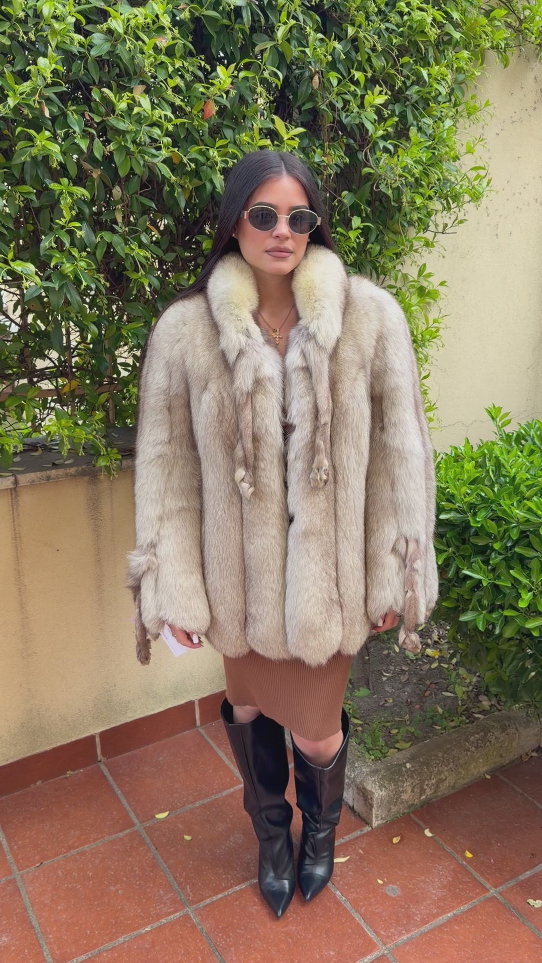 Vintage Fuchspelzjacke