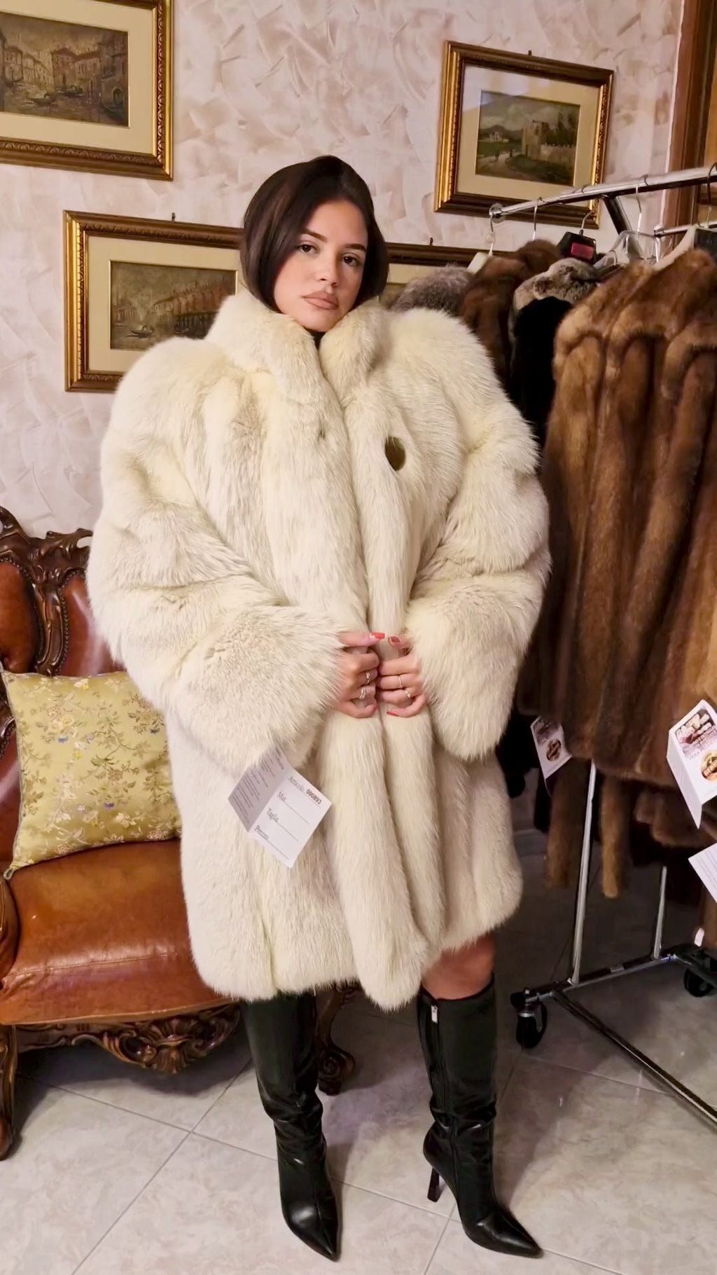 shadow fox fur jacket