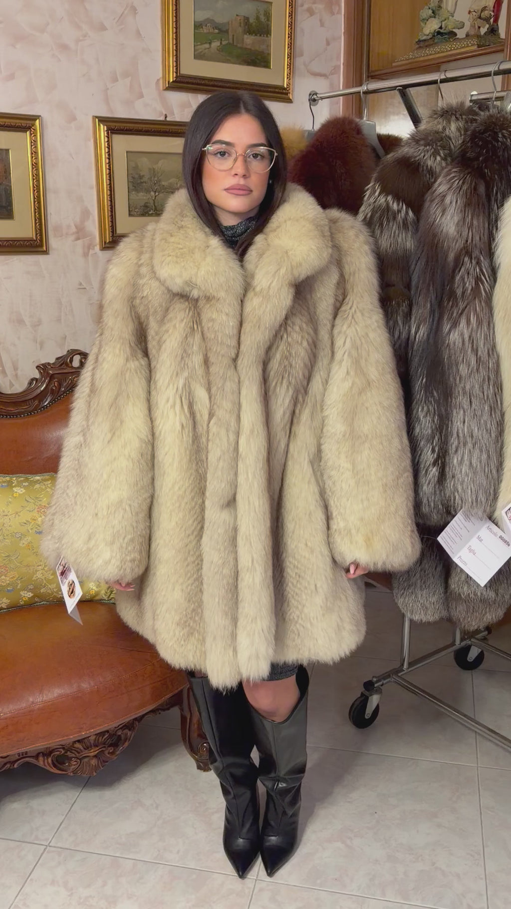 Giacca pelliccia di volpe vintage