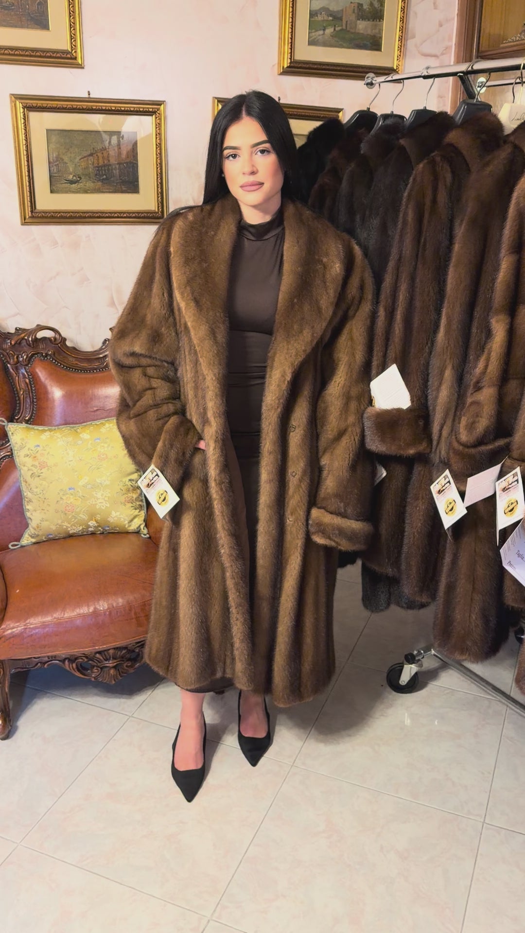 Mink fur coat