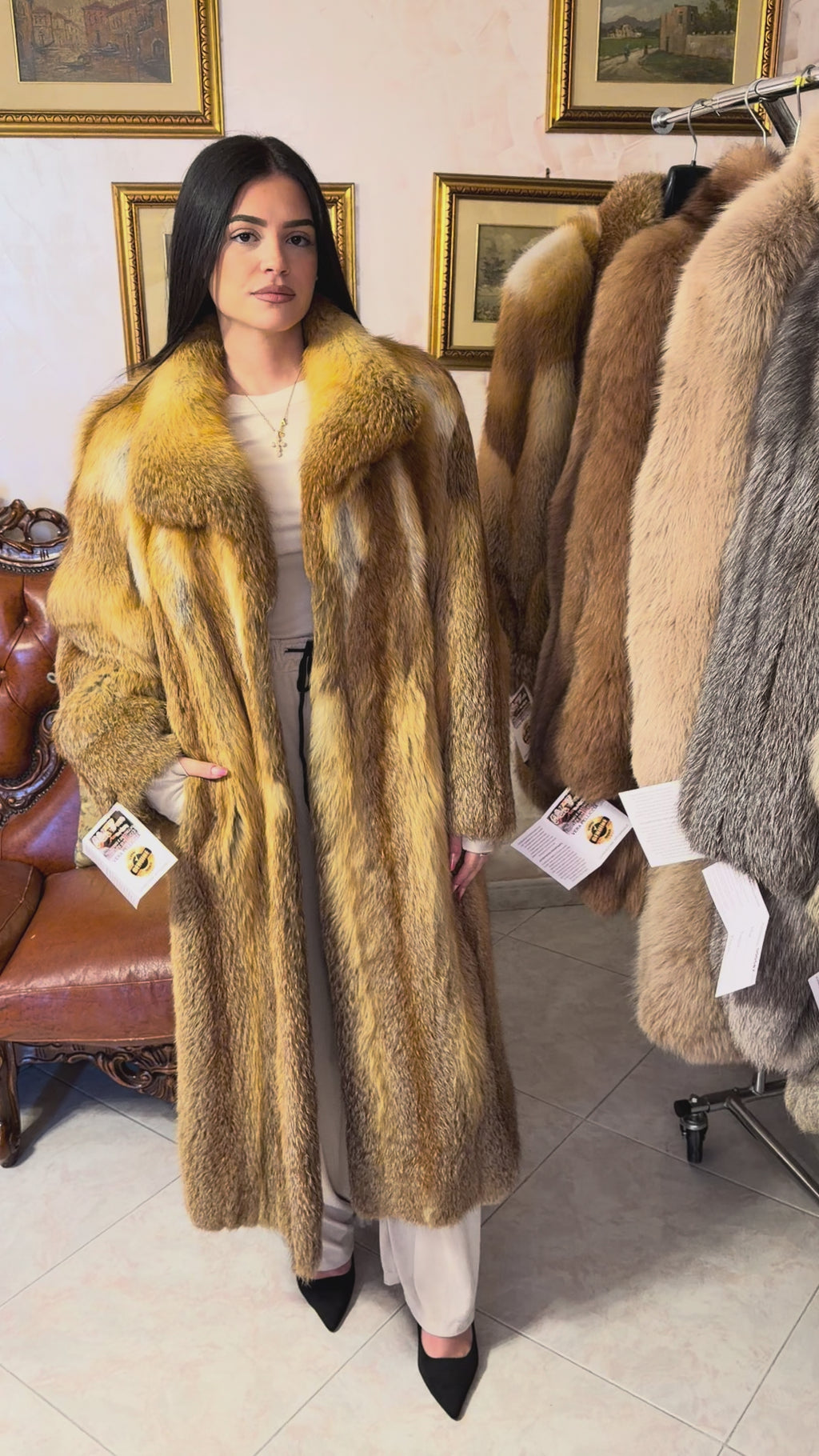 Cappotto pelliccia di volpe vintage